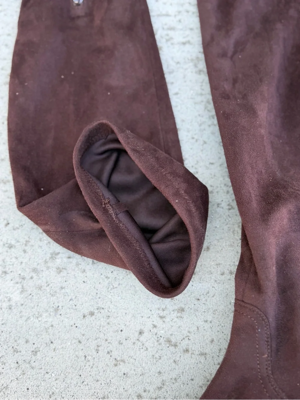 Women's Over-the-Knee Suede Boots in Dark Brown